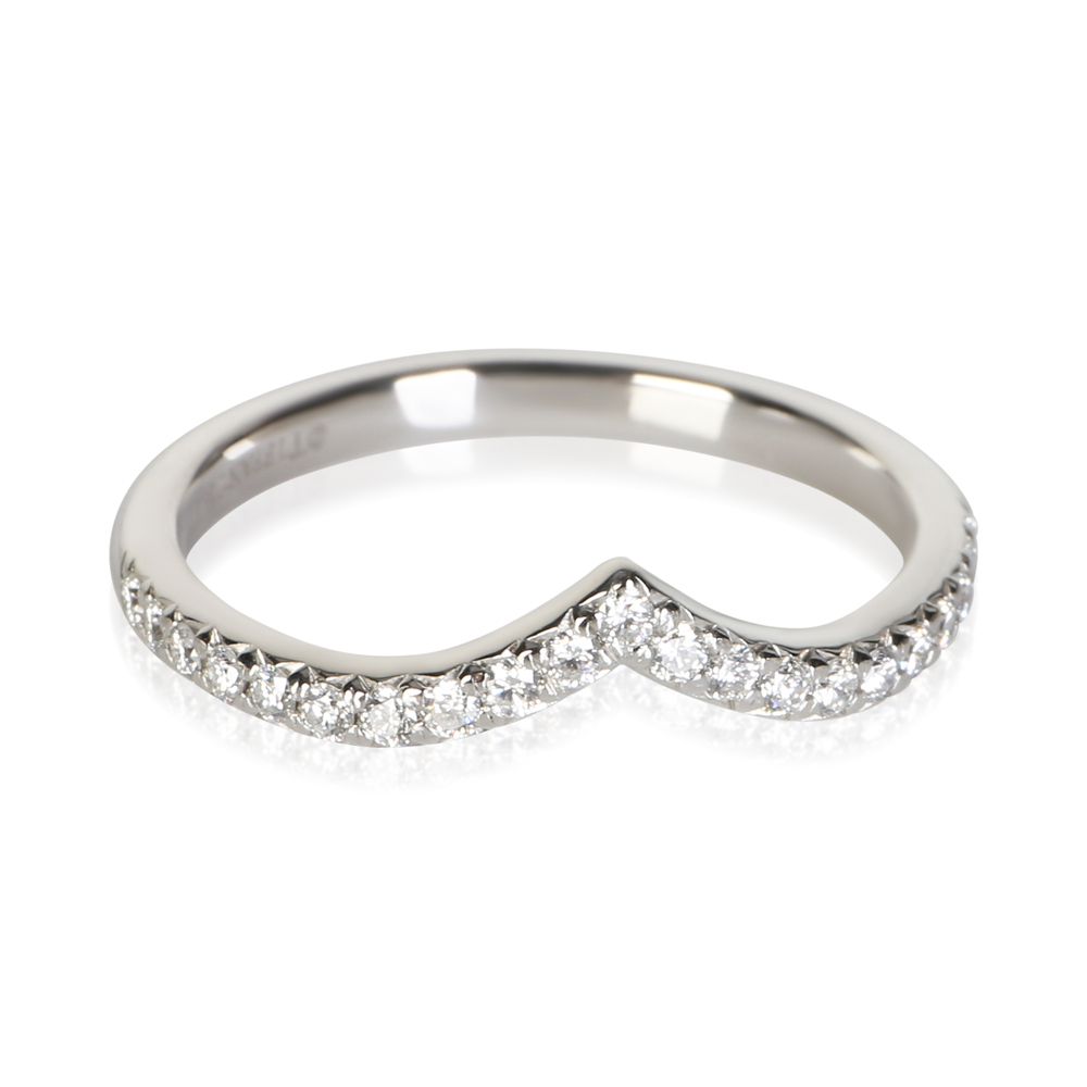 Tiffany & Co. Platinum Diamond Soleste V Band